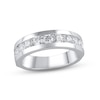 Thumbnail Image 1 of Men's Diamond Wedding Band 1-1/2 ct tw Round-cut 14K White Gold