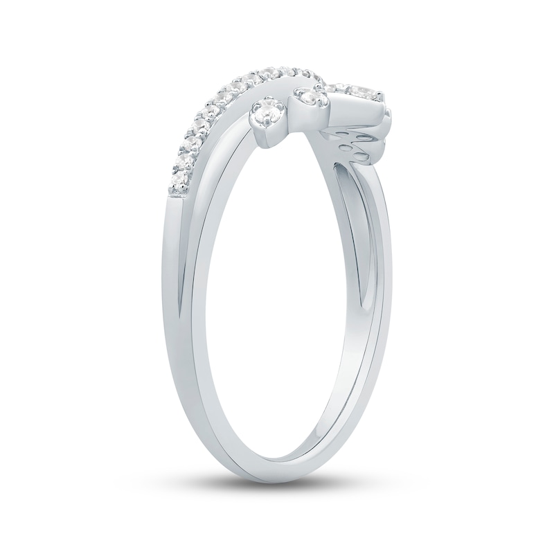 Diamond Enhancer Ring 1/4 ct tw Round-cut 14K White Gold