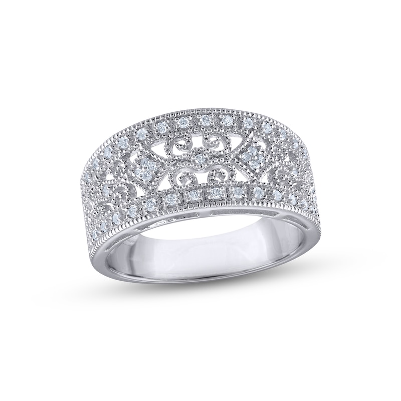 Main Image 1 of Diamond Ring 1/5 ct tw Round-cut Sterling Silver