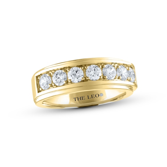 Kay Men's THE LEO Diamond Wedding Band 1-1/2 ct tw Round-cut 14K Yellow Gold