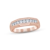 Thumbnail Image 0 of Men's Diamond Wedding Band 1/2 ct tw Round-cut 10K Rose Gold