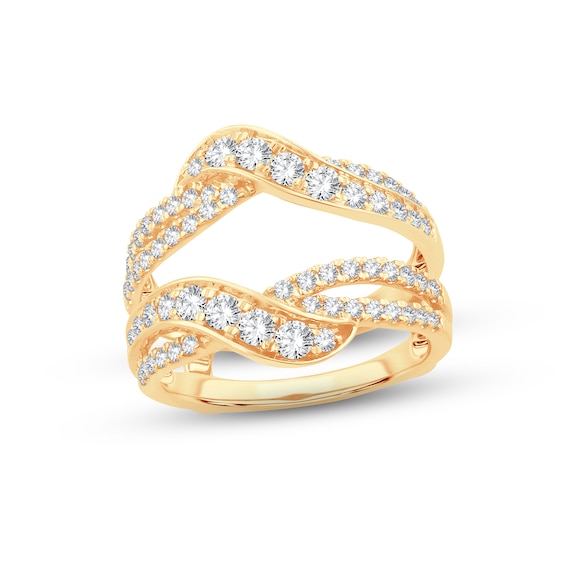 Now + Forever Diamond Enhancer Ring 1 ct tw Round-cut 14K Yellow Gold