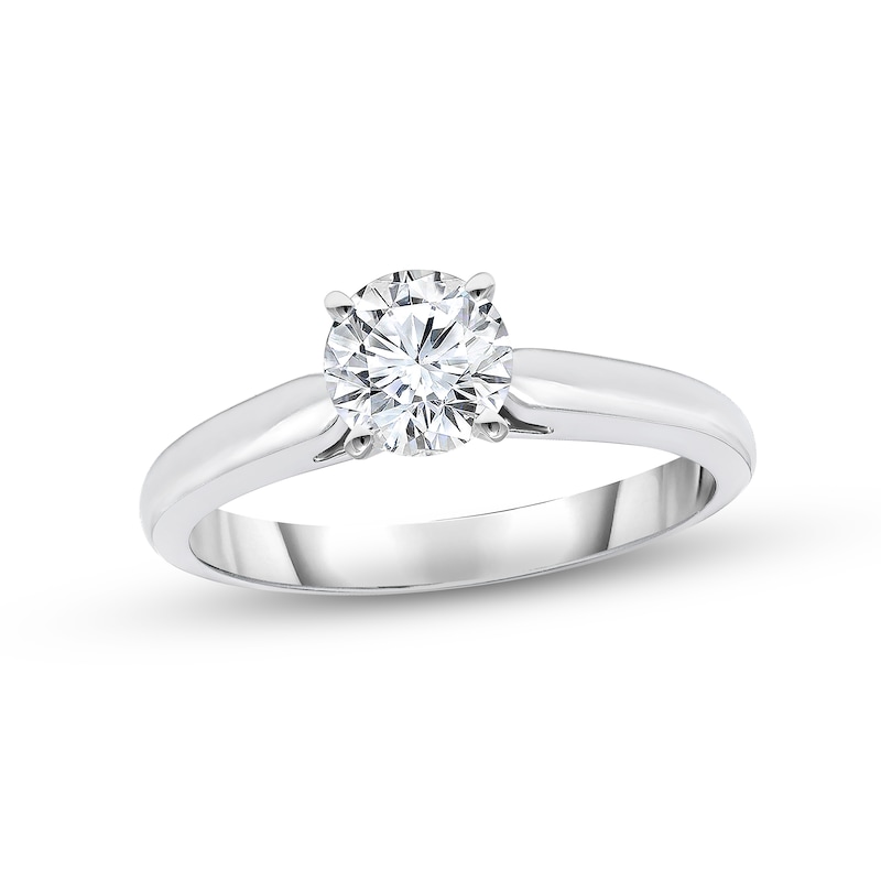 Diamond Solitaire Ring 1 ct tw Round-cut 10K White Gold