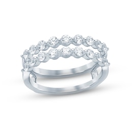 Now + Forever Diamond Enhancer Ring 1 ct tw Round-cut 14K White Gold