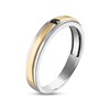 Thumbnail Image 1 of Men's Black Diamond Wedding Band 1/15 ct tw Round-cut 10K Two-Tone Gold