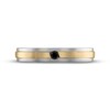 Thumbnail Image 2 of Men's Black Diamond Wedding Band 1/15 ct tw Round-cut 10K Two-Tone Gold
