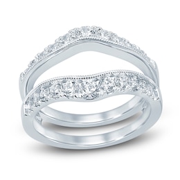 Now + Forever Diamond Enhancer Ring 1 ct tw Round-cut 14K White Gold
