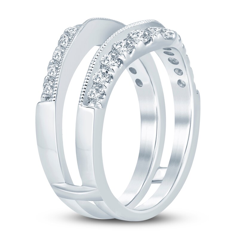 Main Image 2 of Now + Forever Diamond Enhancer Ring 1 ct tw Round-cut 14K White Gold