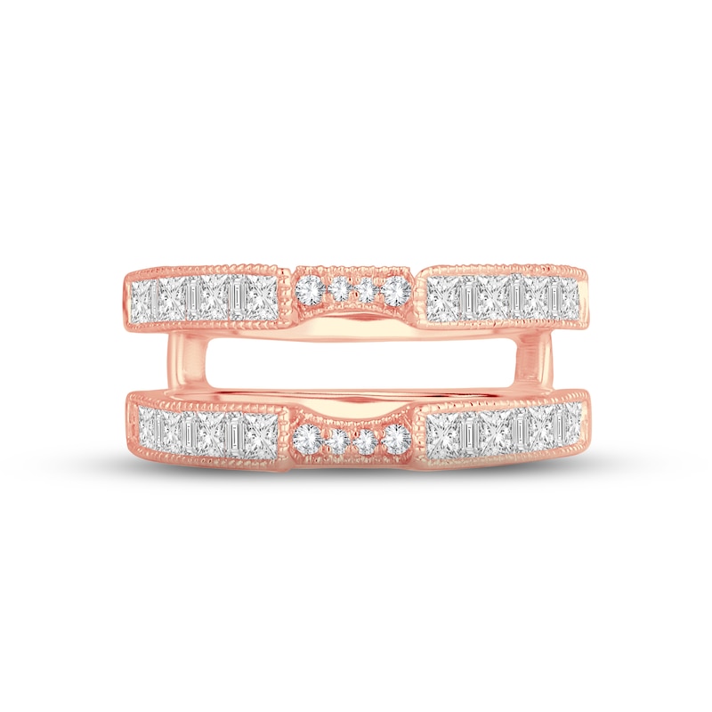 Main Image 3 of Now + Forever Diamond Enhancer Ring 1 ct tw Princess, Round & Baguette-cut 14K Rose Gold