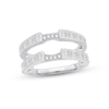 Diamond Enhancer Ring 1 ct tw Princess, Round & Baguette-cut 14K White Gold