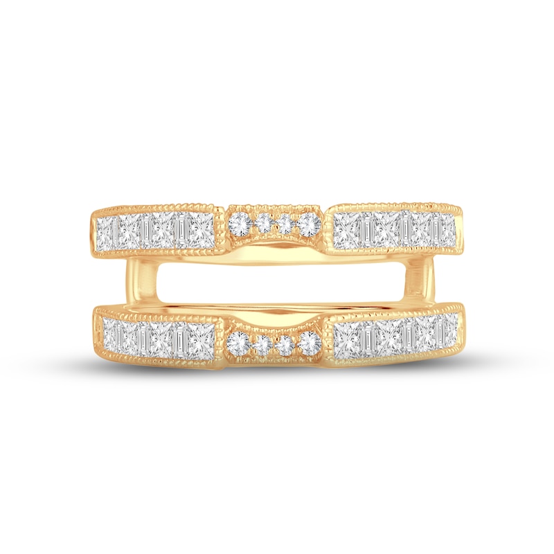Main Image 3 of Now + Forever Diamond Enhancer Ring 1 ct tw Princess, Round & Baguette-cut 14K Yellow Gold