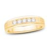 Men's Diamond Wedding Band 3/8 ct tw Round-cut 10K Yellow Gold
