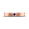 Thumbnail Image 3 of Now + Forever Men's Blue Sapphire Wedding Band 10K Rose Gold