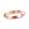 Thumbnail Image 0 of Men's Diamond Wedding Band 1/8 ct tw Baguette & Round-cut 10K Rose Gold