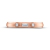 Thumbnail Image 2 of Men's Diamond Wedding Band 1/8 ct tw Baguette & Round-cut 10K Rose Gold