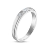 Thumbnail Image 2 of Now + Forever Men's Diamond Wedding Band 1/8 ct tw Baguette & Round-cut 10K White Gold