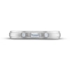 Thumbnail Image 3 of Now + Forever Men's Diamond Wedding Band 1/8 ct tw Baguette & Round-cut 10K White Gold