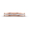Thumbnail Image 3 of Now + Forever Men's Diamond Wedding Band 1/3 ct tw Round & Baguette-cut 10K Rose Gold