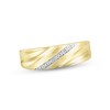 Thumbnail Image 0 of Men's Diamond Wedding Band Round-cut 10K Yellow Gold