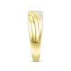 Thumbnail Image 2 of Men's Diamond Wedding Band Round-cut 10K Yellow Gold