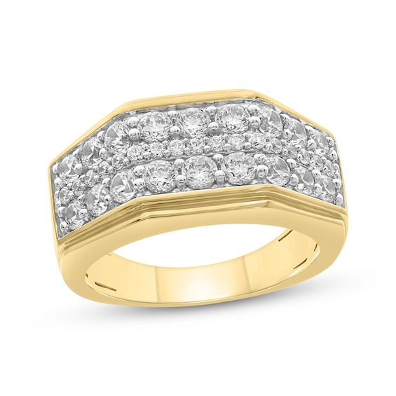 Kay Men's Diamond Wedding Band 2 ct tw Round-cut 10K Yellow Gold