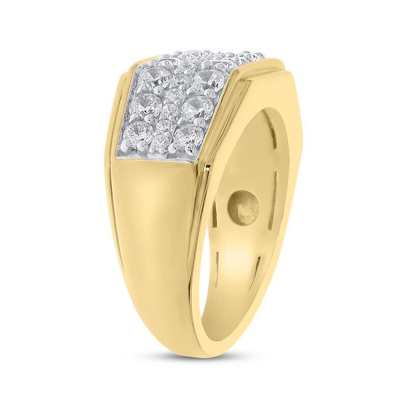 Men's Diamond Wedding Band 2 ct tw Round-cut 10K Yellow Gold