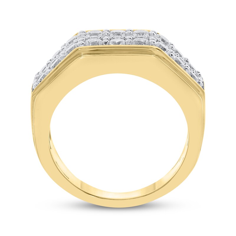 Men's Diamond Wedding Band 2 ct tw Round-cut 10K Yellow Gold