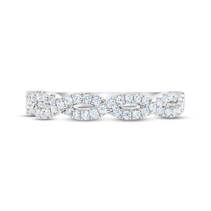 THE LEO First Light Round-Cut Diamond Wedding Band 1/3 ct tw 14K White Gold