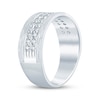 Thumbnail Image 2 of Now + Forever Men's Diamond Textured Wedding Band 3/4 ct tw Round-cut 10K White Gold