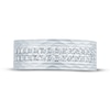 Thumbnail Image 3 of Now + Forever Men's Diamond Textured Wedding Band 3/4 ct tw Round-cut 10K White Gold