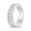 Thumbnail Image 1 of Men's Diamond Wave Wedding Band 1 ct tw Round-cut 10K White Gold