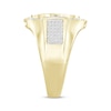 Thumbnail Image 2 of Men's Diamond Cross Signet Ring 1/2 ct tw Baguette & Round-cut 10K Yellow Gold