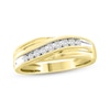 Thumbnail Image 1 of Now + Forever Men's Diamond Wedding Band 1/4 ct tw Round-cut 10K Yellow Gold
