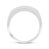 Thumbnail Image 3 of Now + Forever Men's Diamond Milgrain Wedding Band 1/4 ct tw Round-cut 10K White Gold