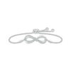 Thumbnail Image 1 of Diamond Infinity Bolo Bracelet 1/5 ct tw Sterling Silver 9.5"