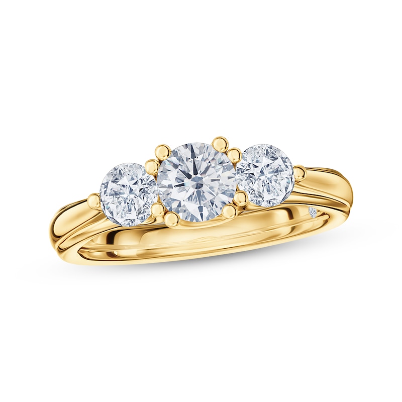Diamond Three-Stone Ring 1 ct tw 14K Yellow Gold