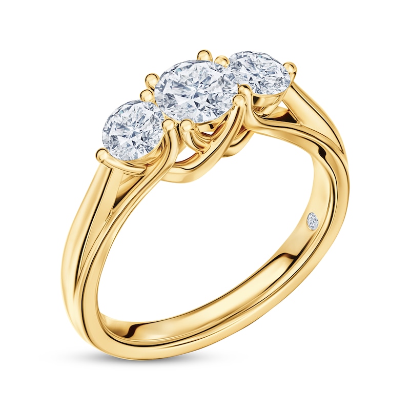 Diamond Three-Stone Ring 1 ct tw 14K Yellow Gold
