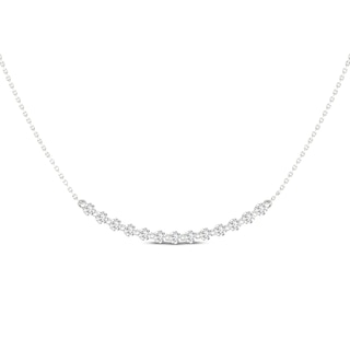 Lab-Created Diamonds by KAY Smile Necklace 1/3 ct tw 14K White Gold 18 ...