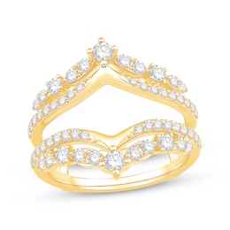 Now + Forever Diamond Chevron Enhancer Ring 1 ct tw 14K Yellow Gold