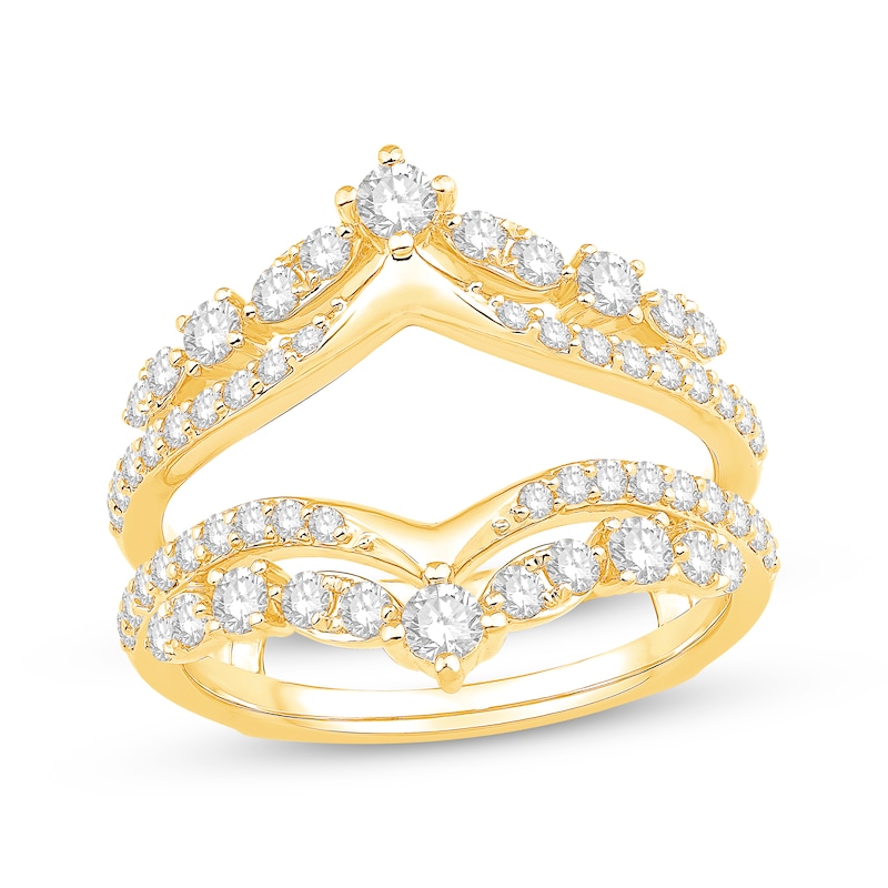 Main Image 1 of Now + Forever Diamond Chevron Enhancer Ring 1 ct tw 14K Yellow Gold