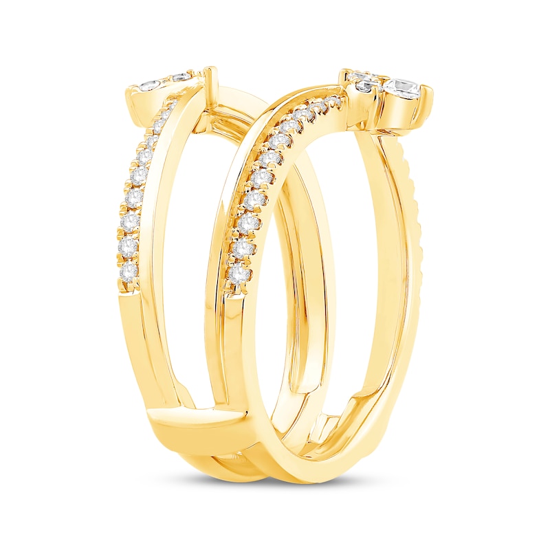 Main Image 2 of Now + Forever Diamond Floral Enhancer Ring 1/2 ct tw 14K Yellow Gold