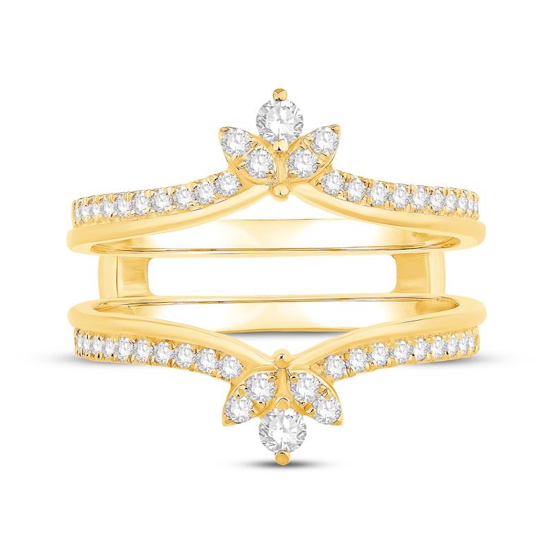 Main Image 3 of Now + Forever Diamond Floral Enhancer Ring 1/2 ct tw 14K Yellow Gold