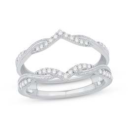 Now + Forever Diamond Vintage-Inspired Enhancer Ring 1/4 ct tw 14K White Gold