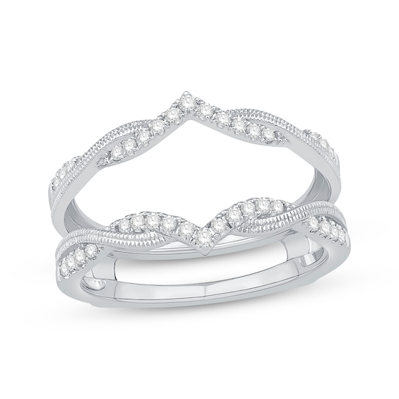 Diamond Vintage-Inspired Enhancer Ring 1/4 ct tw 14K White Gold