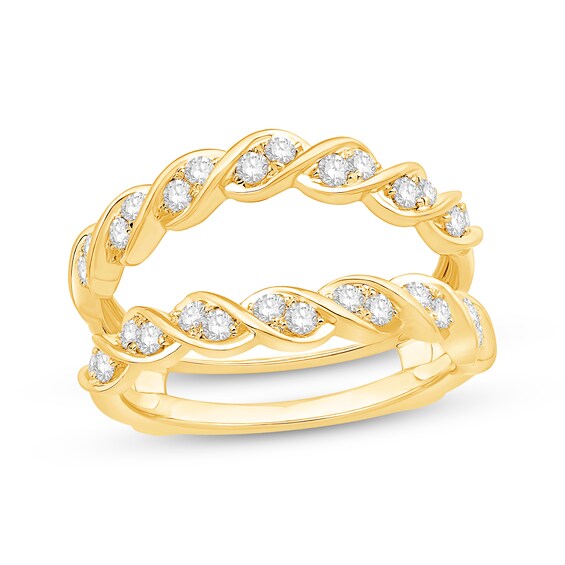 Now + Forever Diamond Twist Enhancer Ring 1/2 ct tw 14K Yellow Gold