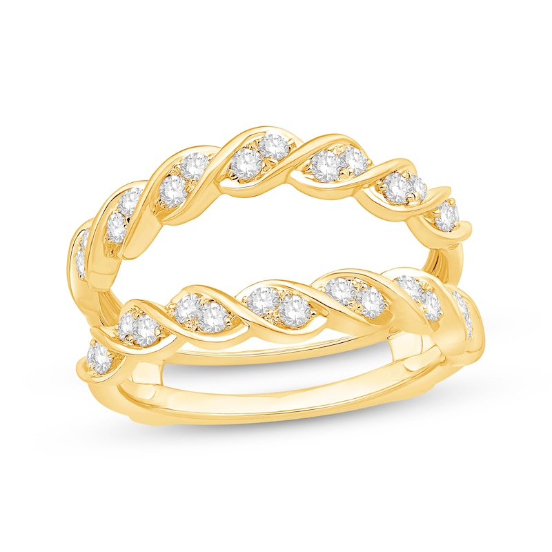 Diamond Twist Enhancer Ring 1/2 ct tw 14K Yellow Gold
