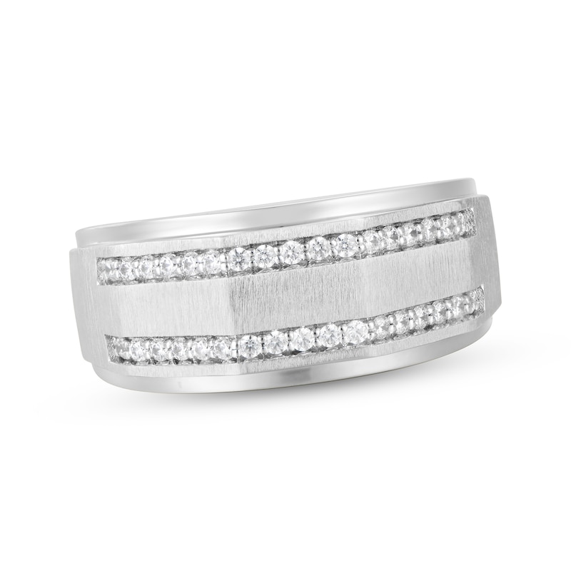 Main Image 1 of Now + Forever Men's Diamond Wedding Band 1/3 ct tw 10K White Gold