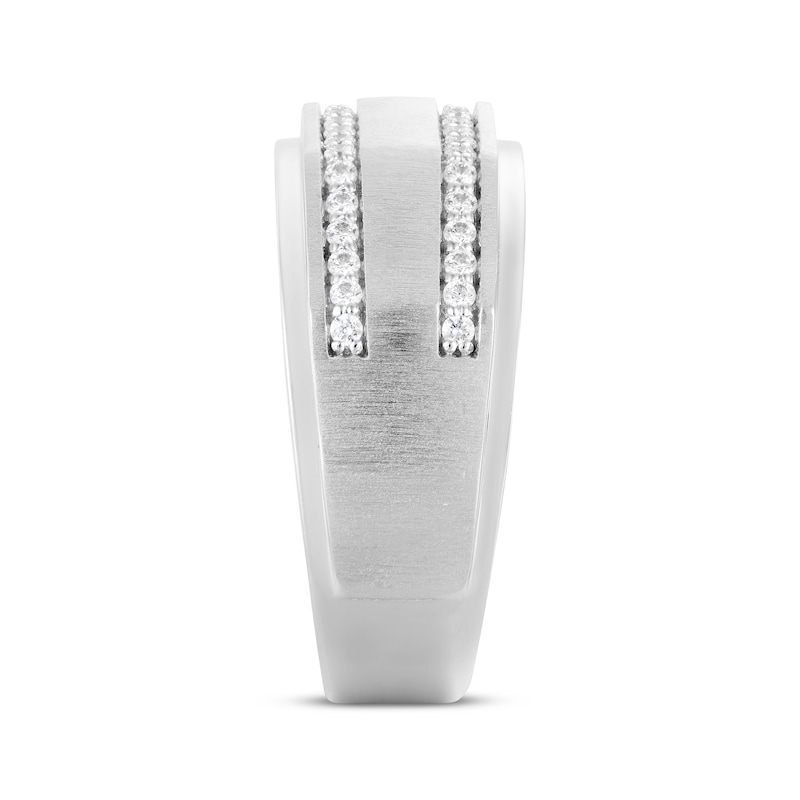 Main Image 2 of Now + Forever Men's Diamond Wedding Band 1/3 ct tw 10K White Gold
