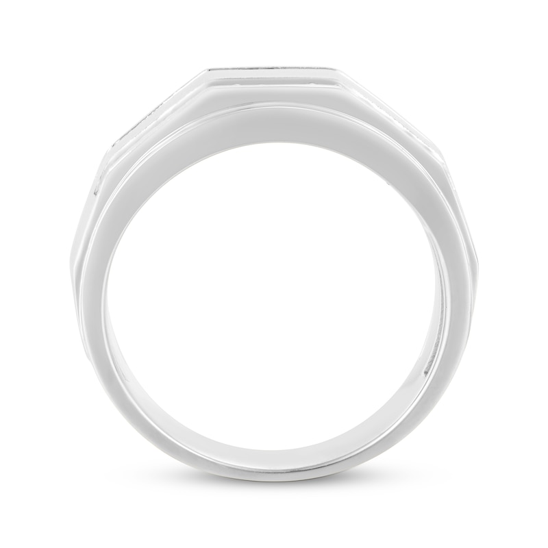 Main Image 3 of Now + Forever Men's Diamond Wedding Band 1/3 ct tw 10K White Gold
