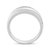 Thumbnail Image 2 of Men's Diamond Curved Wedding Band 1/3 ct tw 10K White Gold
